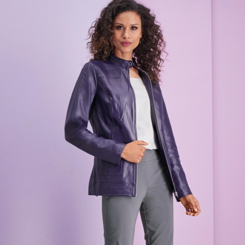 Authentic Lamb Leather Biker Jacket - image 1